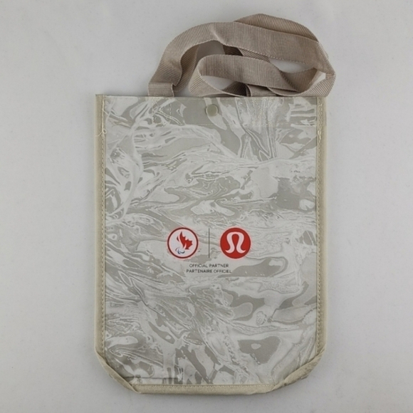Lululemon 5 Reusable Collectible Carryall Totes White Red Beige Burgundy Olympic - Picture 11 of 16